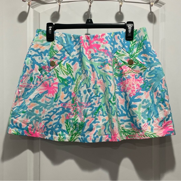 Lilly Pulitzer Madison Skort Multi Coral Bay Medium - Picture 2 of 6